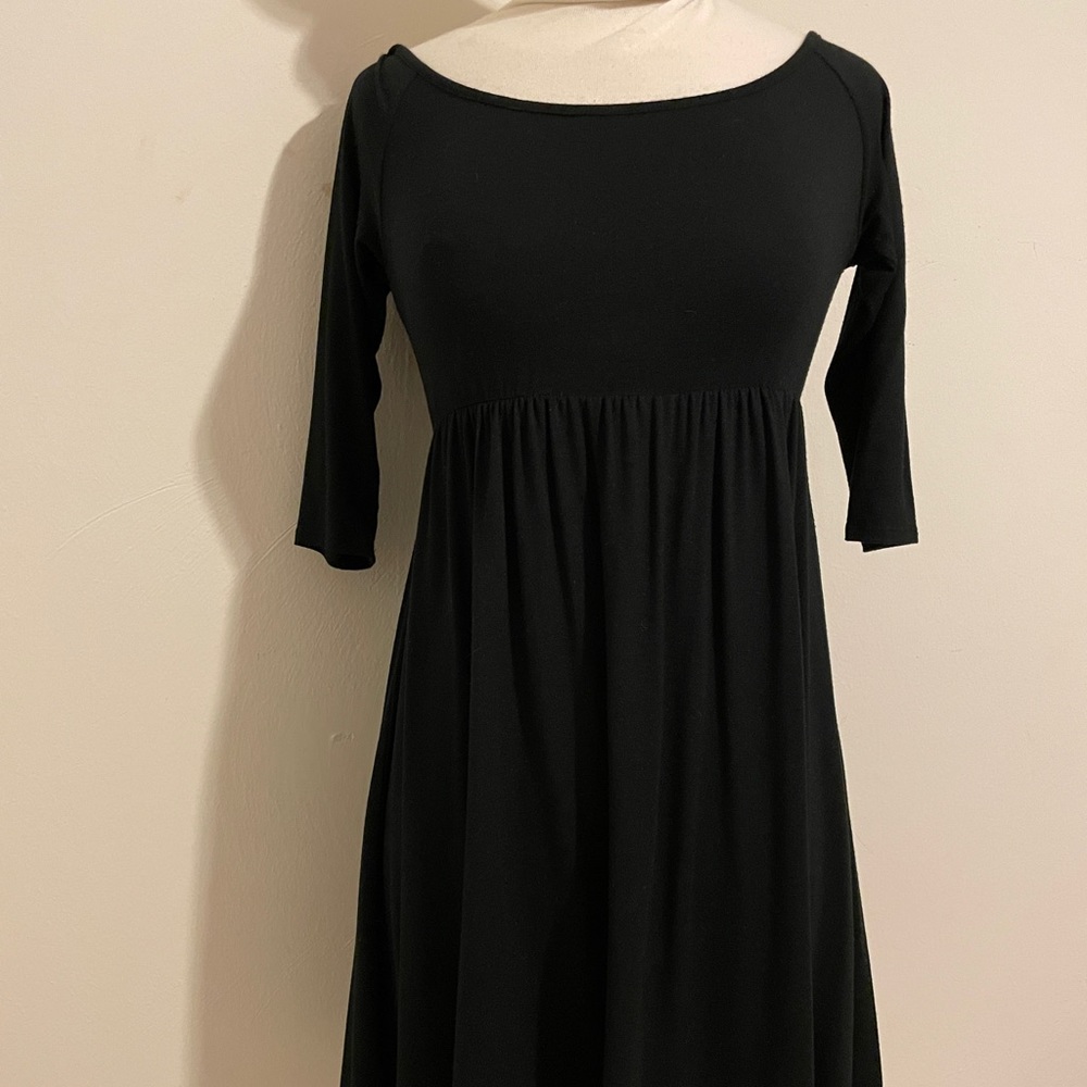 Off the shoulder black dress!